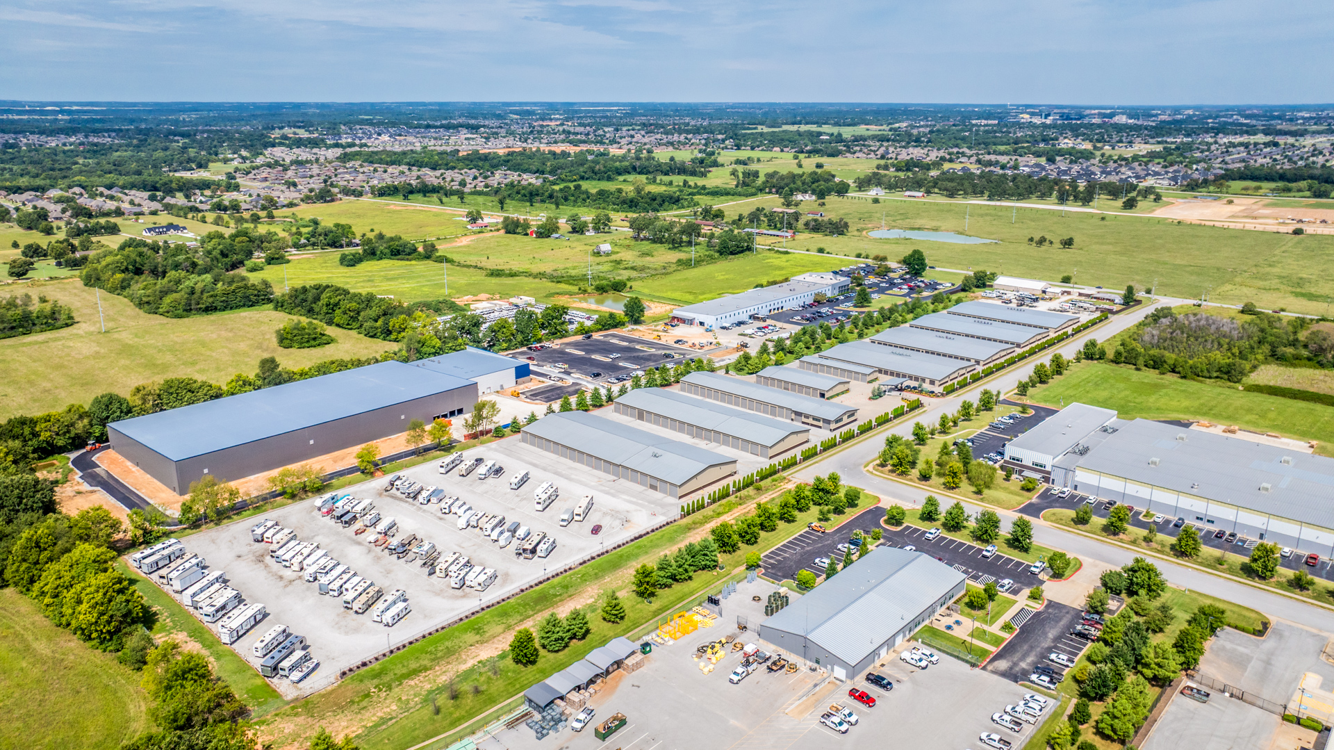 Modern Storage® Lowell with multiple storage buildings and secure access in Northwest Arkansas